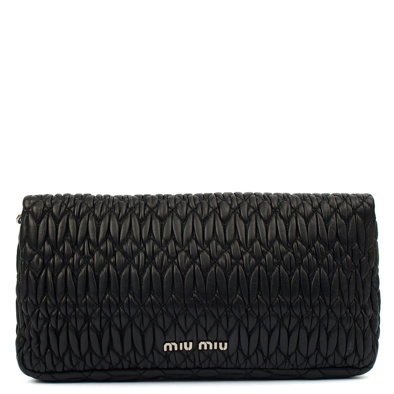 Picture of Miu Miu Clutch Shoulder Bag in Black, Leather