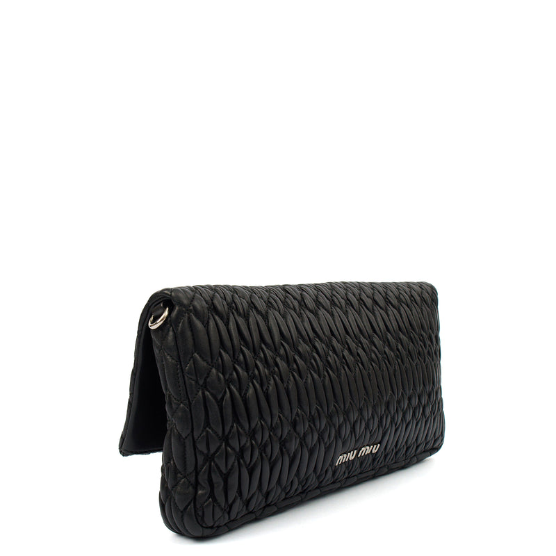 Picture of Miu Miu Clutch Shoulder Bag in Black, Leather