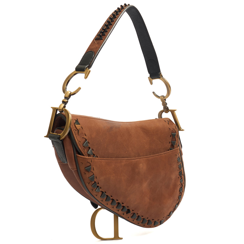 Picture of Christian Dior Shoulder Bag Saddle Bag in Brown, Leather