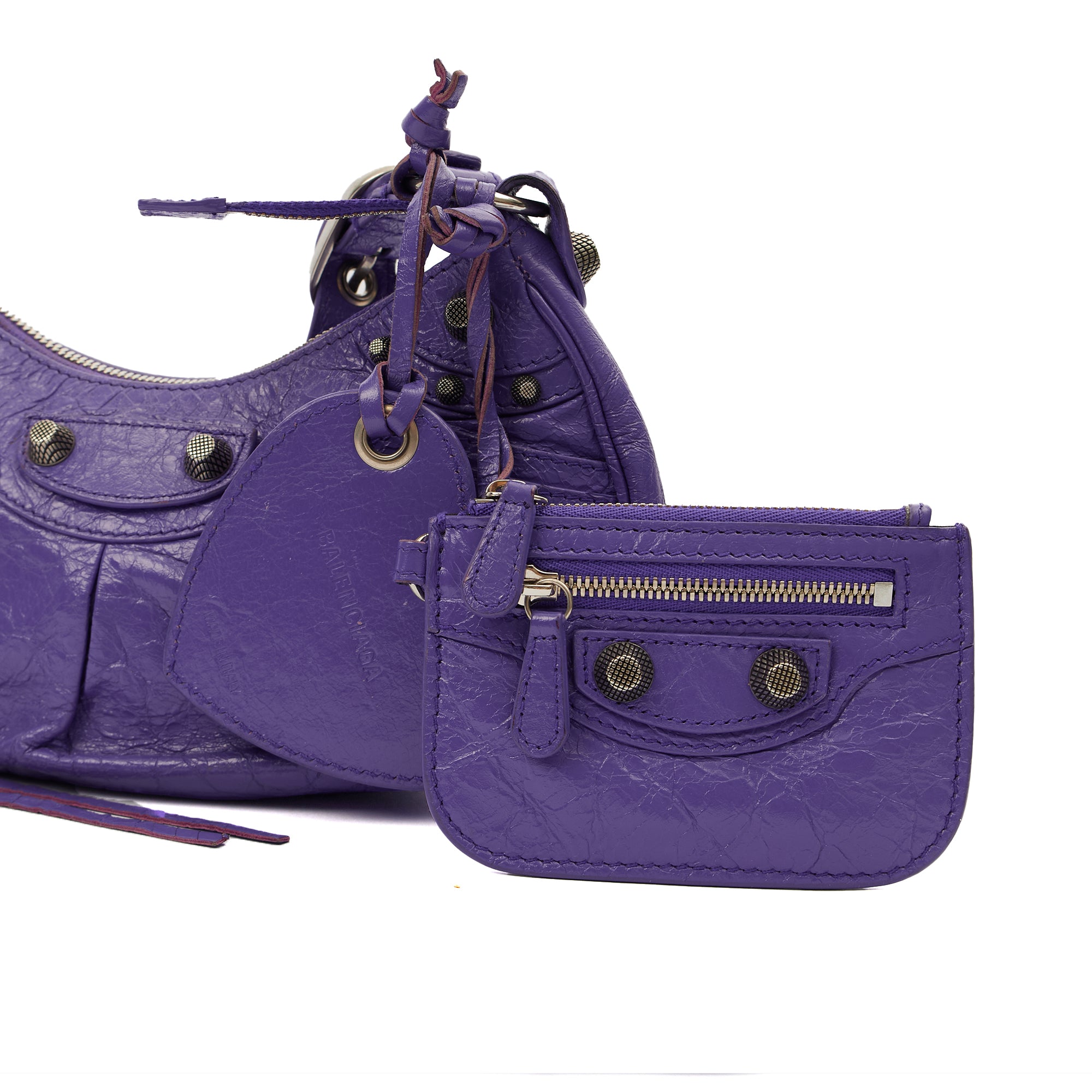 Balenciaga Shoulder Bag Le Cagole S in Purple, Leather | The