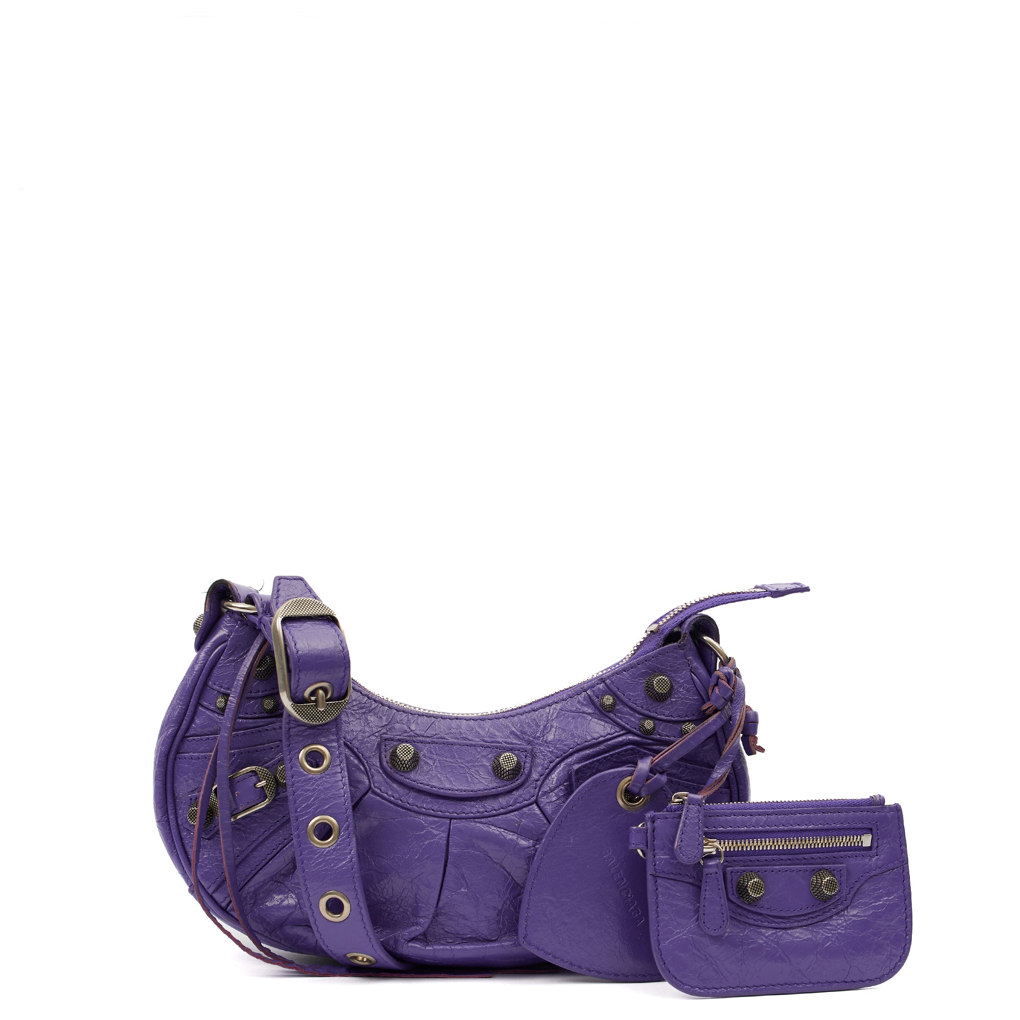 Balenciaga Shoulder Bag Le Cagole S in Purple, Leather | The