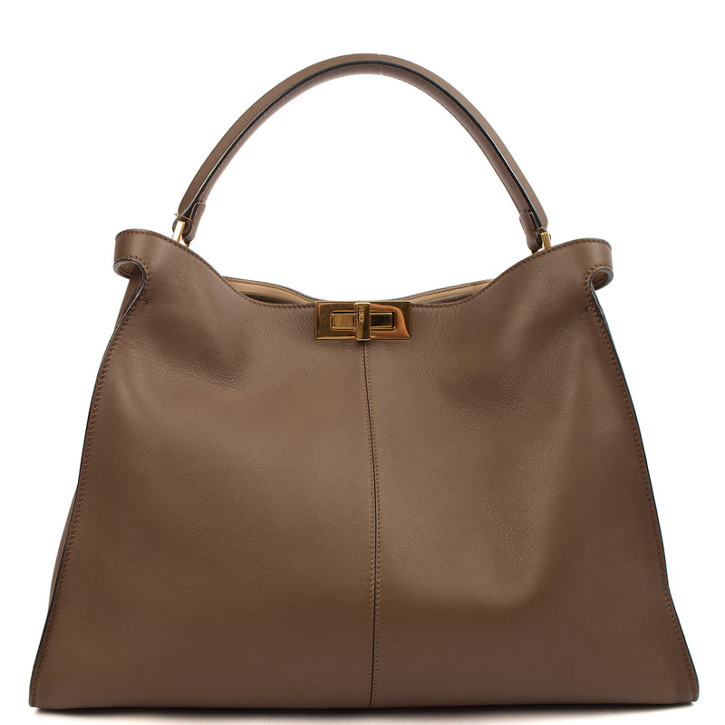 Picture of Fendi Tote Peekaboo - Large in Brown, Leather