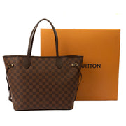 Picture of Louis Vuitton Tote Neverfull MM in Damier Ebene, Leather