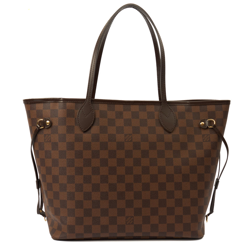 Picture of Louis Vuitton Tote Neverfull MM in Damier Ebene, Leather