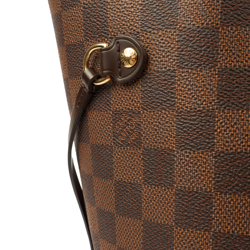 Picture of Louis Vuitton Tote Neverfull MM in Damier Ebene, Leather