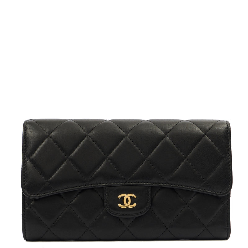 Picture of Chanel Purse Flap Wallet in Black, Lambskin Leather