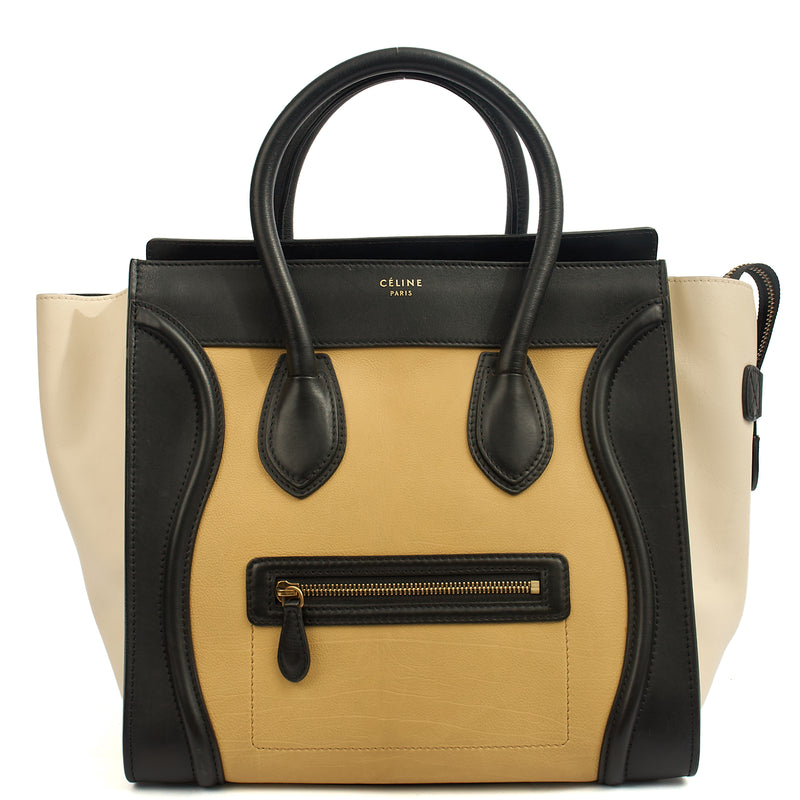 Picture of Celine Tote Luggage - Medium in Tricolour , Box Calfskin
