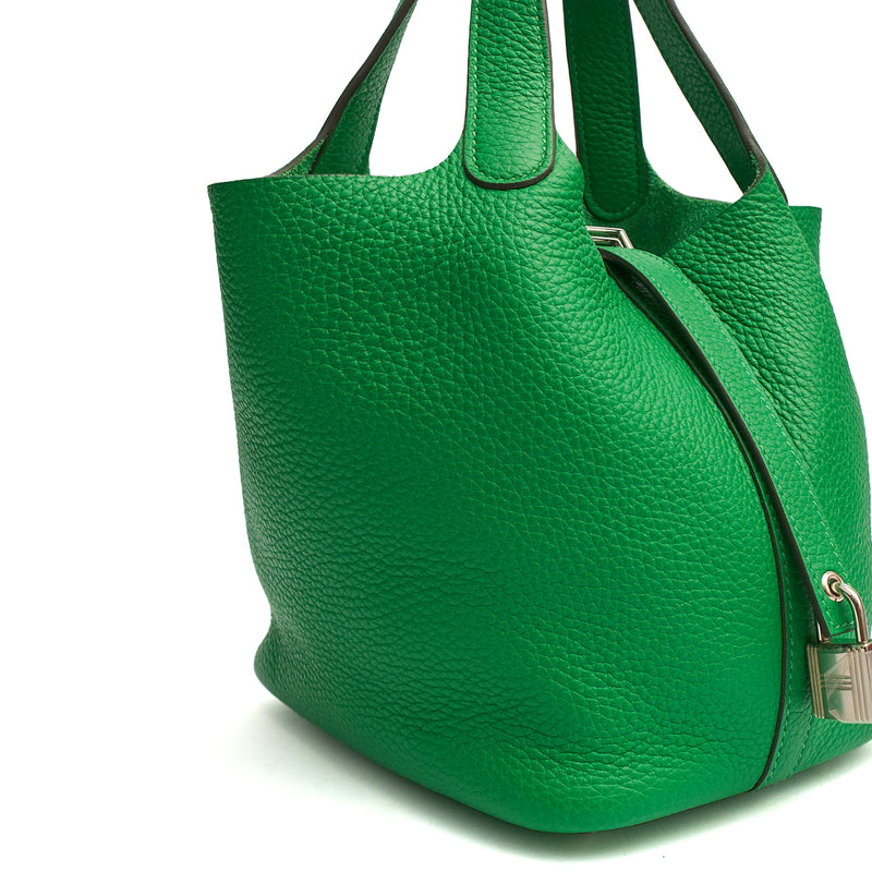 Picture of Hermes Tote Picotin 18 in Bambou, Clemence Leather