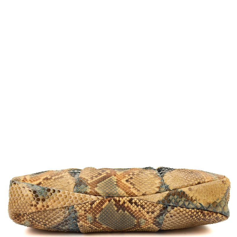 Picture of Anya Hindmarch Clutch Clutch in Neutral, Python Leather