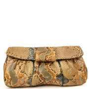 Picture of Anya Hindmarch Clutch Clutch in Neutral, Python Leather