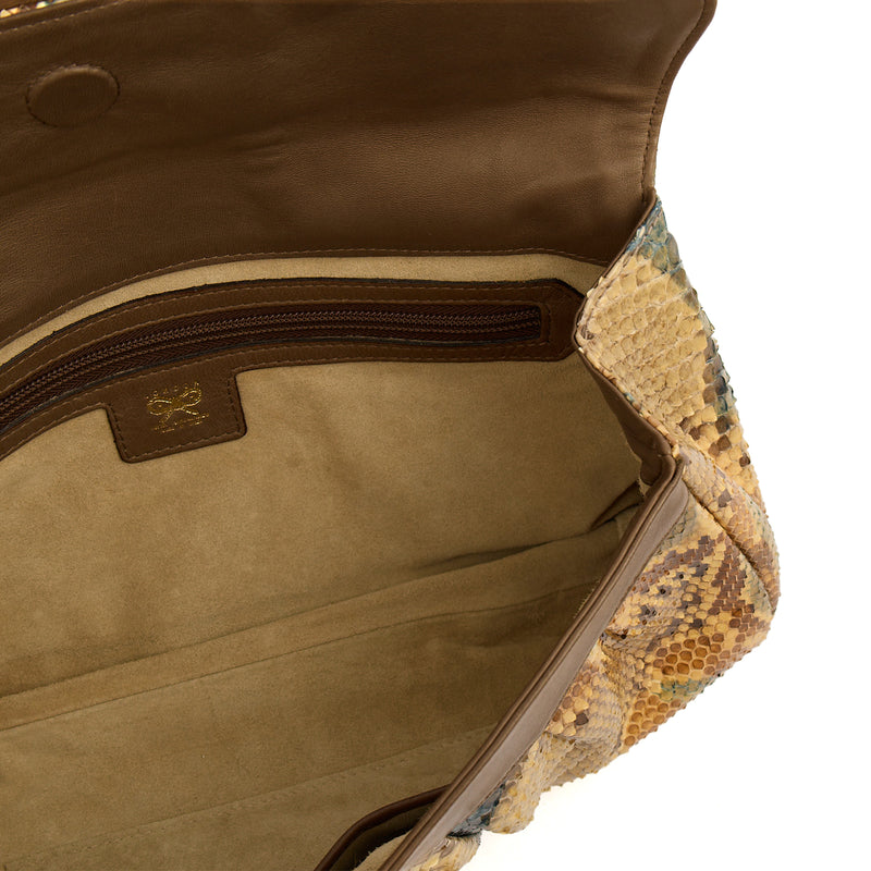 Picture of Anya Hindmarch Clutch Clutch in Neutral, Python Leather
