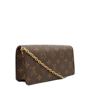Picture of Louis Vuitton Cross Body Lily Wallet on Chain in Monogram, Canvas