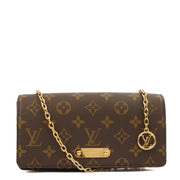 Picture of Louis Vuitton Cross Body Lily Wallet on Chain in Monogram, Canvas