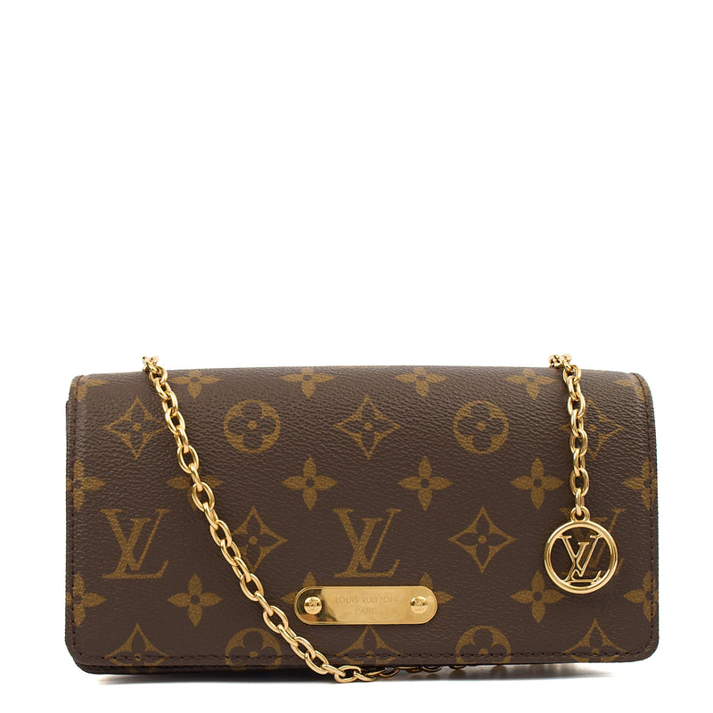 Picture of Louis Vuitton Cross Body Lily Wallet on Chain in Monogram, Canvas