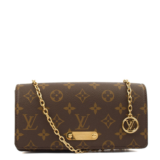Picture of Louis Vuitton Cross Body Lily Wallet on Chain in Monogram, Canvas