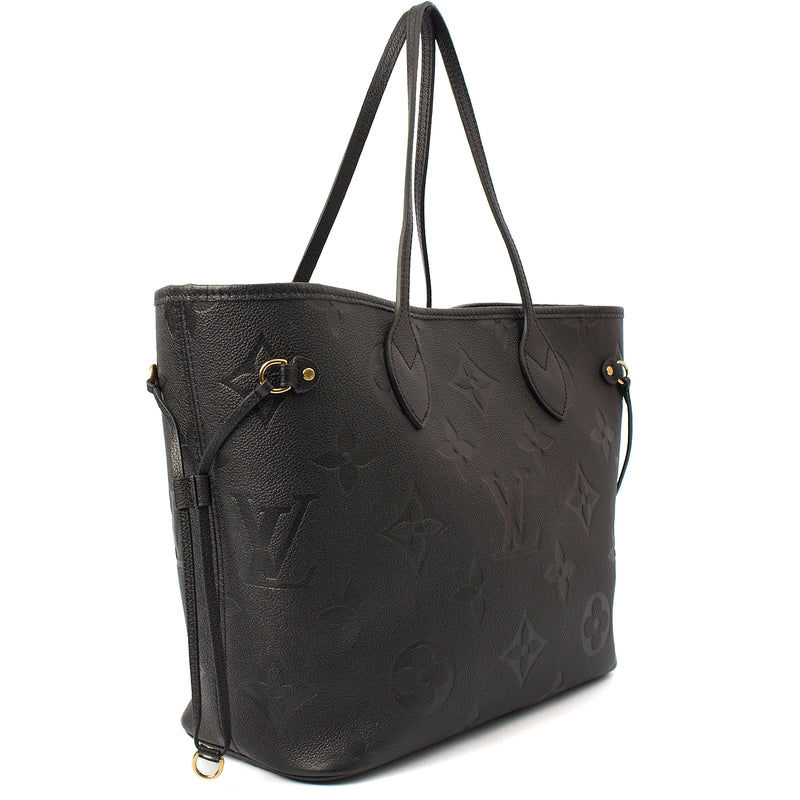 Picture of Louis Vuitton Tote Neverfull MM in Black, Empreinte Leather