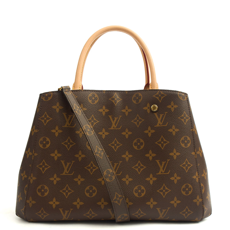 Picture of Louis Vuitton Top Handle Montaigne MM in Monogram, Empreinte Leather