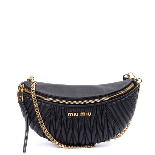Picture of Miu Miu Cross Body Belt Bag in Black, Leather