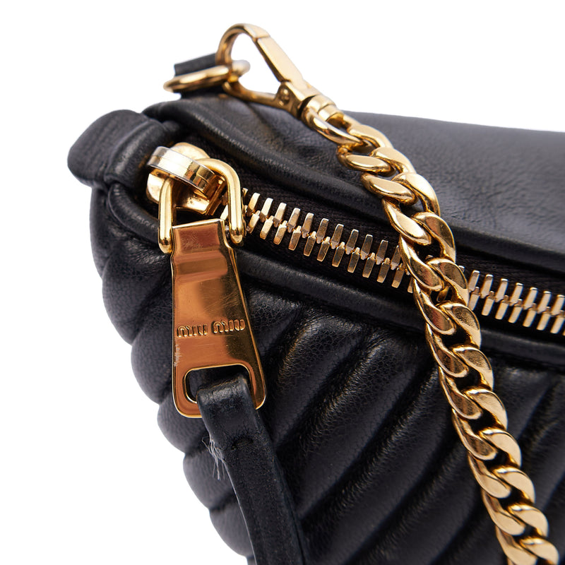 Picture of Miu Miu Cross Body Belt Bag in Black, Leather