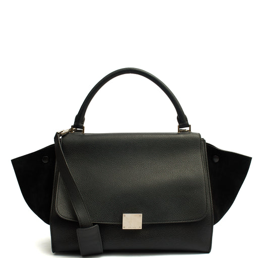 Picture of Celine Tote Trapeze - Small in Black, Box Calfskin