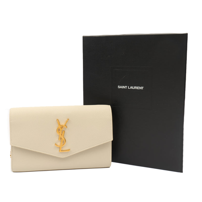 Picture of Saint Laurent Cross Body Envelope Chain Wallet in invalid, Leather