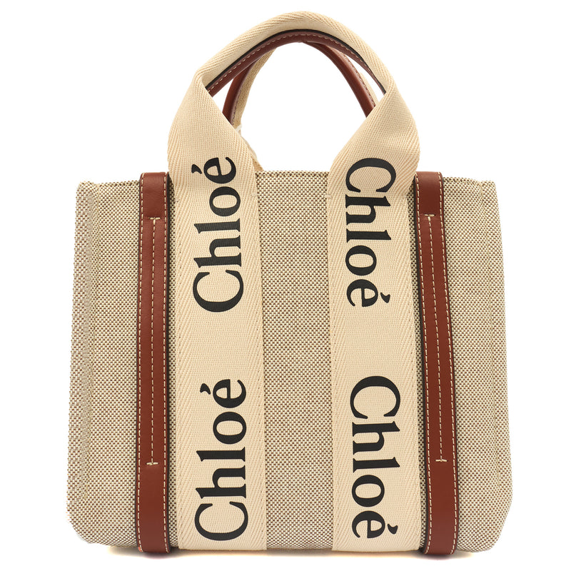 Picture of Chloe Tote Woody Tote - Small in Neutral, Canvas