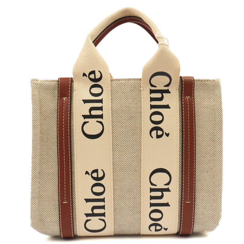 Picture of Chloe Tote Woody Tote - Small in Neutral, Canvas