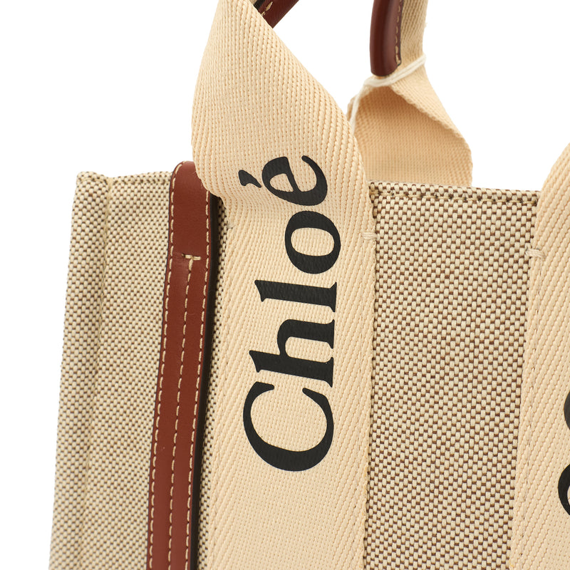 Picture of Chloe Tote Woody Tote - Small in Neutral, Canvas