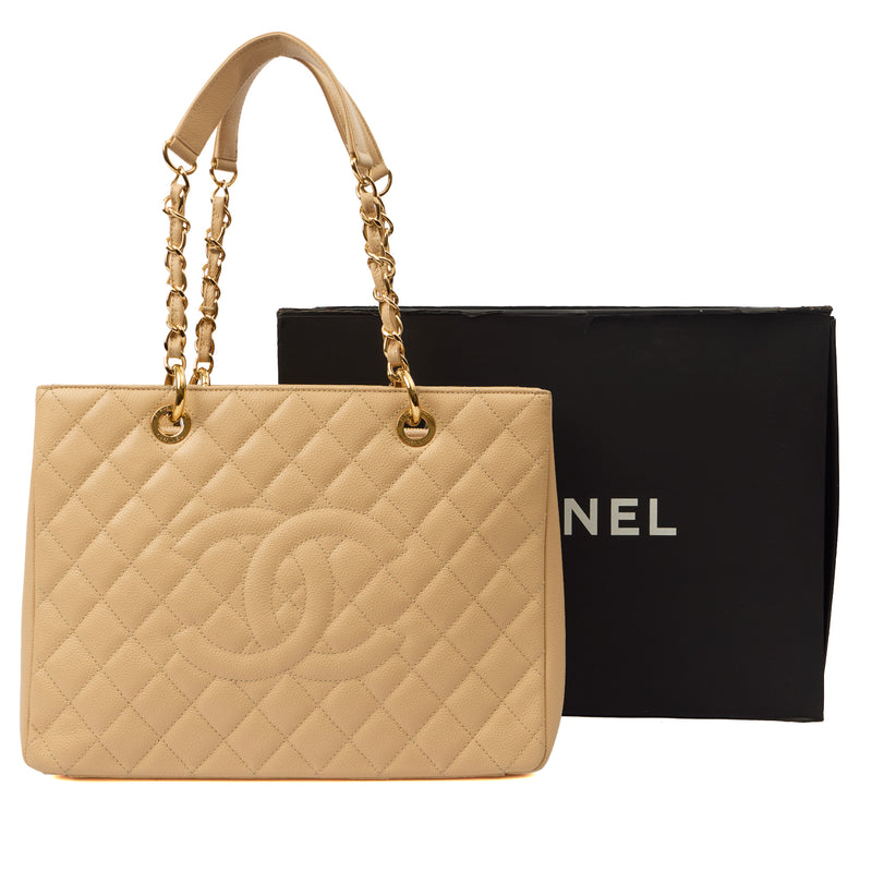 Picture of Chanel Tote Grand Shopping Tote in Neutral, Caviar Leather