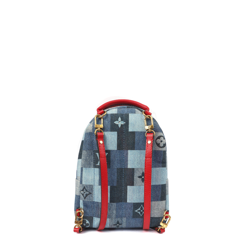 louis vuitton backpack mini red Louis Vuitton Mini Backpack Palm Springs Backpack Mini in Denim, Canva