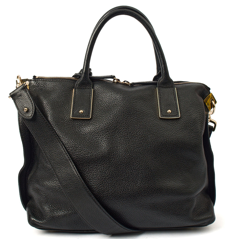 Picture of Mulberry Top Handle Alice  in Black, Calfskin Leather