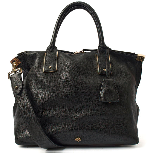 Picture of Mulberry Top Handle Alice  in Black, Calfskin Leather