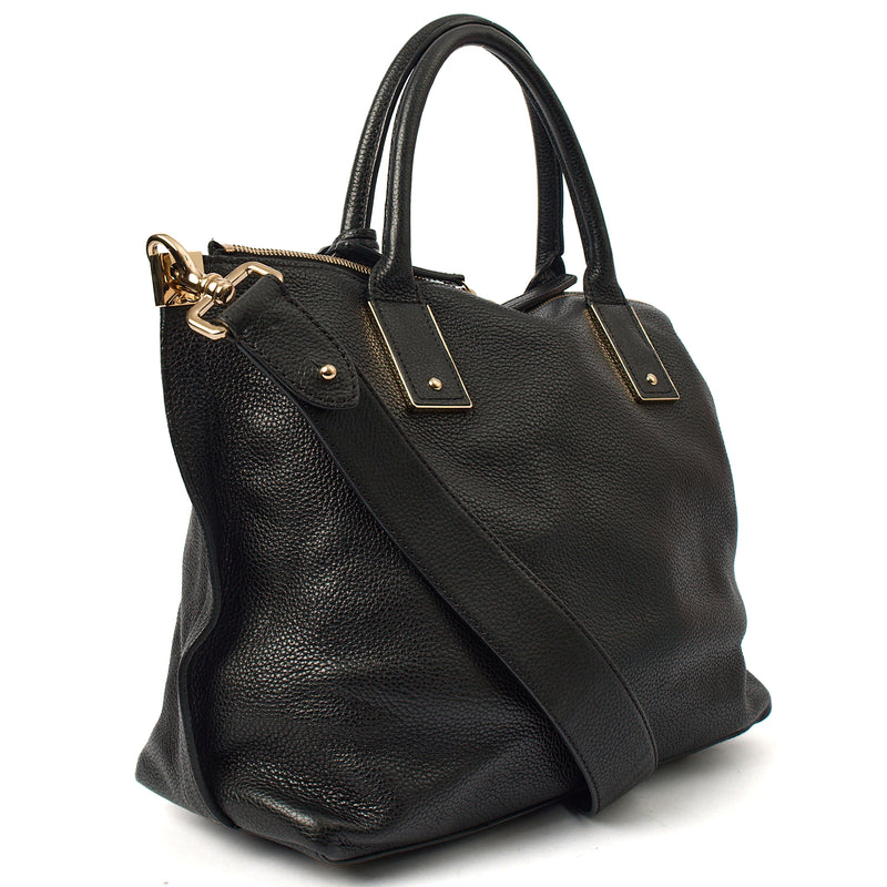 Picture of Mulberry Top Handle Alice  in Black, Calfskin Leather