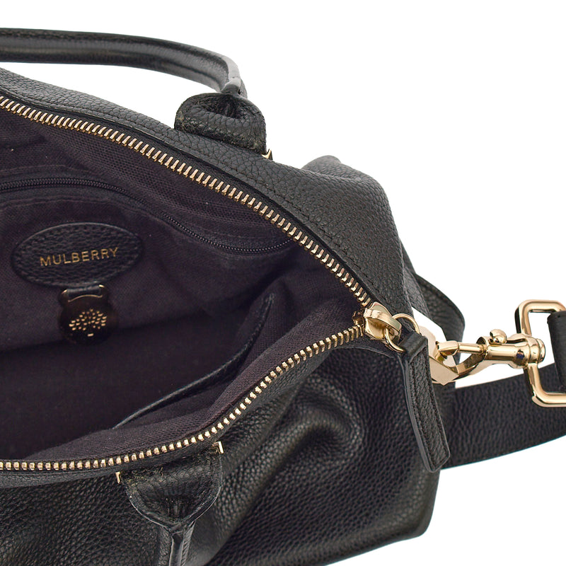 Picture of Mulberry Top Handle Alice  in Black, Calfskin Leather