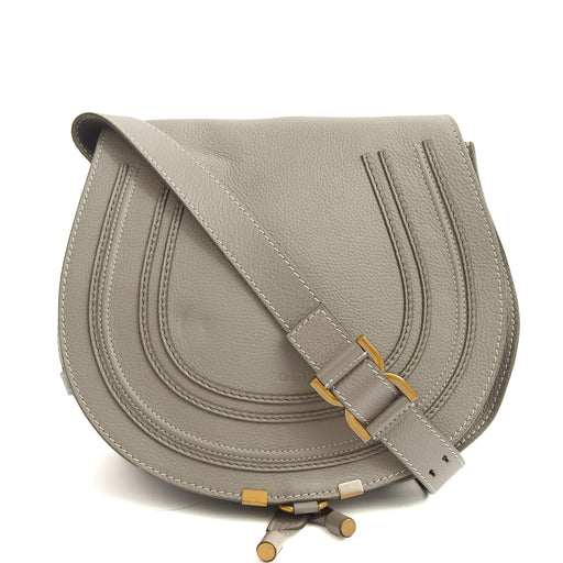 Picture of Chloe Cross Body Marcie - Medium in Grey, Calfskin Leather