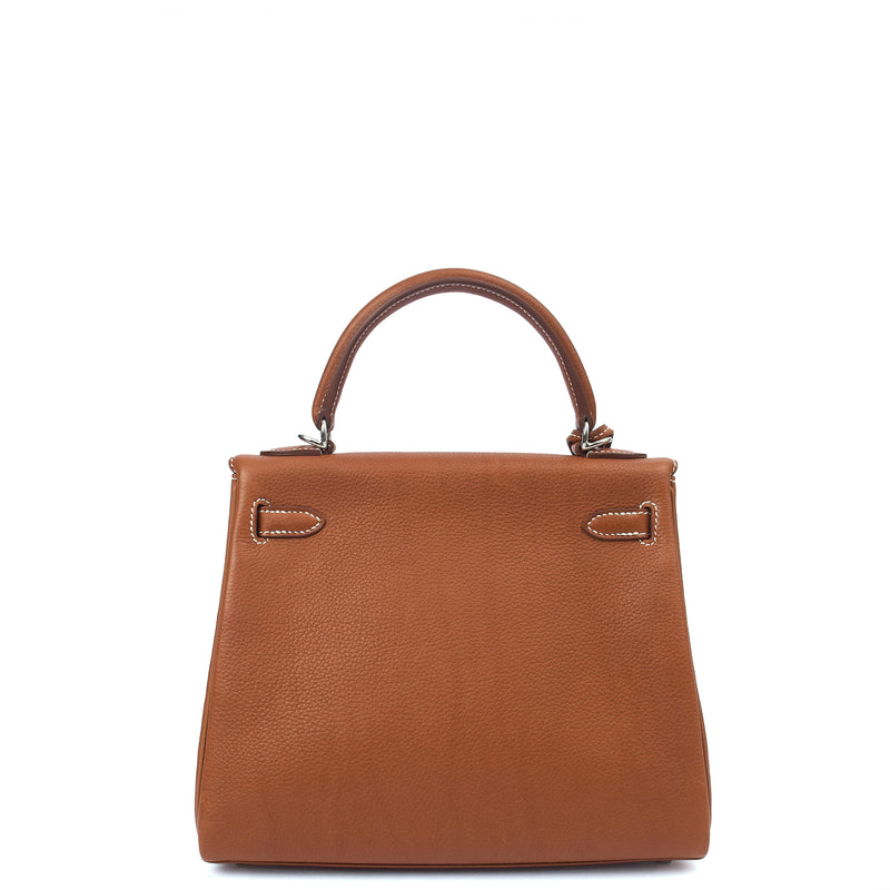 Picture of Hermes Top Handle Kelly 25 in Gold, Togo Leather