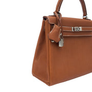 Picture of Hermes Top Handle Kelly 25 in Gold, Togo Leather