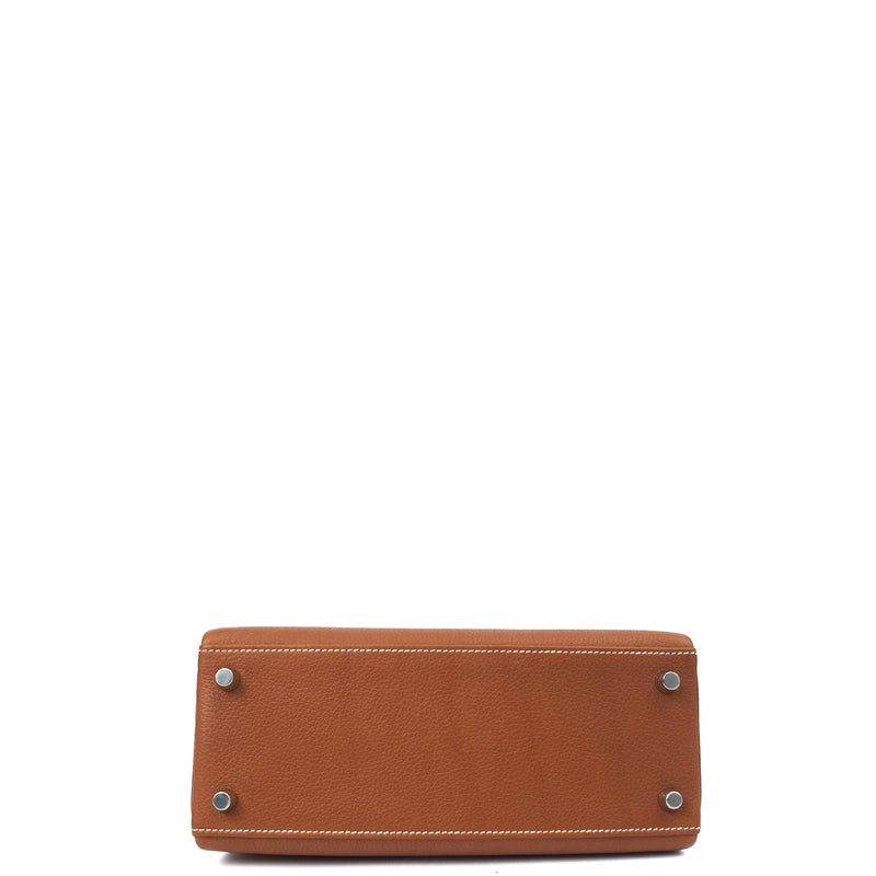 Picture of Hermes Top Handle Kelly 25 in Gold, Togo Leather