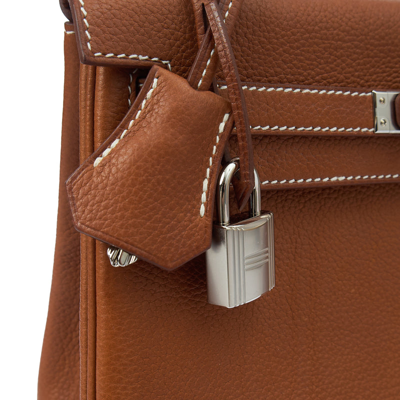 Picture of Hermes Top Handle Kelly 25 in Gold, Togo Leather