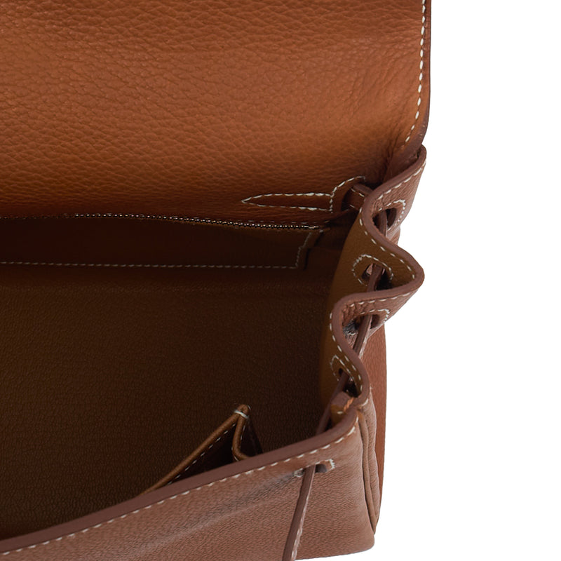 Picture of Hermes Top Handle Kelly 25 in Gold, Togo Leather
