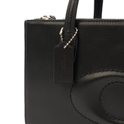 Picture of Coach Cross Body Nina Shopper Tote in Black, Leather