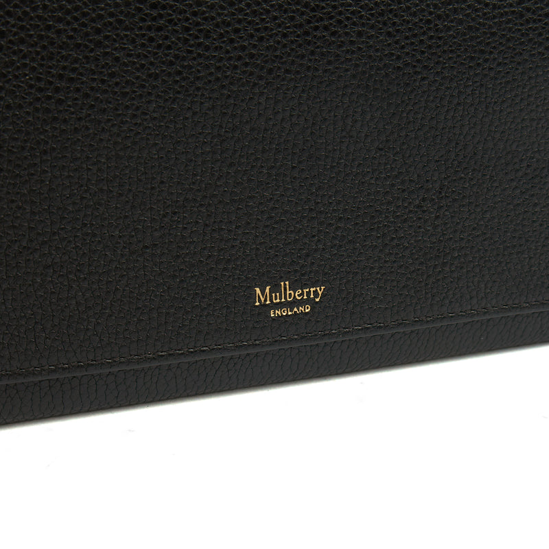 Picture of Mulberry Cross Body Wallet on Chain in Black, Calfskin Leather