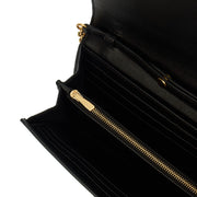 Picture of Mulberry Cross Body Wallet on Chain in Black, Calfskin Leather