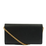 Picture of Mulberry Cross Body Wallet on Chain in Black, Calfskin Leather