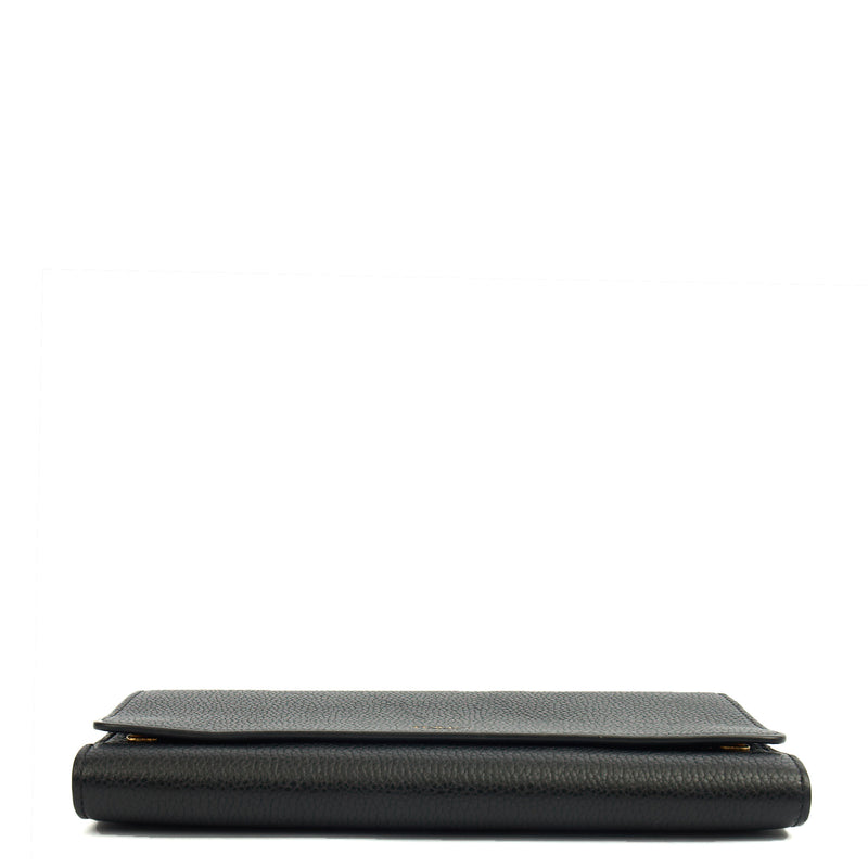 Picture of Mulberry Cross Body Wallet on Chain in Black, Calfskin Leather