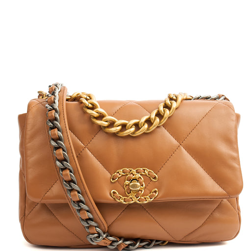 Picture of Chanel Shoulder Bag Chanel 19 in Brown, Calfskin Leather