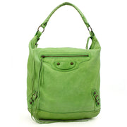 Picture of Balenciaga Shoulder Bag Motocross Giant 21 in Green, Leather