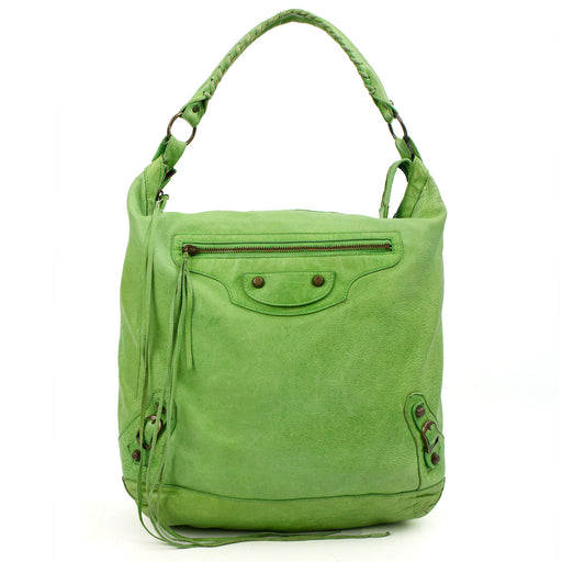 Picture of Balenciaga Shoulder Bag Motocross Giant 21 in Green, Leather