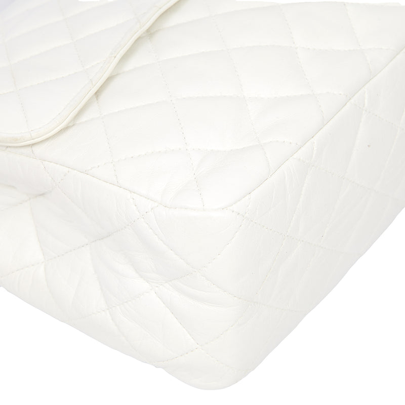 Picture of Chanel Classic Single Flap - Large in White, Leather