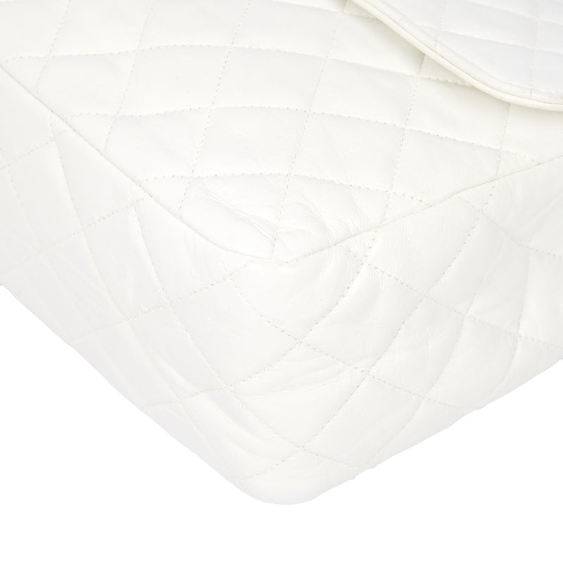 Picture of Chanel Classic Single Flap - Large in White, Leather